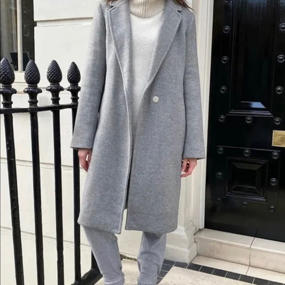 Aritzia Babaton grey long coat (XXS)